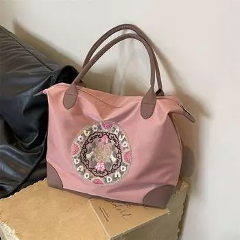 Женская дорожная сумка, портативная большая вместительная сумка для йоги и фитнеса, сумка для багажа на короткие расстояния, сумка для хранения на посадке чёрный