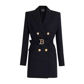 Женская двубортная юбка-костюм LDTJ класса люкс – Коллекция Осень/Зима 2024 Small чёрный