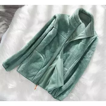 Женская двухсторонняя флисовая куртка для пары на открытом воздухе, утолщенная теплая флисовая куртка из овечьего флиса, внутренняя флисовая куртка XXXXL белый