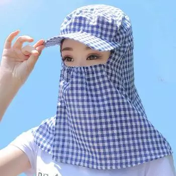 Женская дышащая маска для лица, солнцезащитная шляпа для велоспорта, путешествий на открытом воздухе, лето, с широкими полями, с сеткой