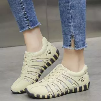 Женская дышащая обувь Four Seasons, универсальная модная повседневная спортивная обувь, кроссовки для бега, обувь для бега 36 чёрный