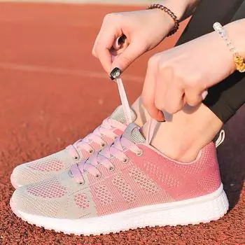 Женская дышащая обувь, повседневные кроссовки для бега на нижней подошве 35 фиолетовый