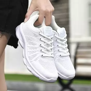 Женская дышащая обувь с сеткой, туфли без шнуровки на плоской подошве, женские теннисные туфли, женская повседневная обувь, прогулочная обувь, кроссовки, женская вулканизированная обувь 35 белый