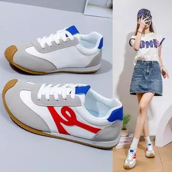 Женская дышащая обувь, женская повседневная обувь с низким вырезом, обувь для скейтбординга, обувь на толстой подошве из губки 35 бежевый