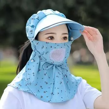 Женская дышащая регулируемая крышка с широкими полями и съемным клапаном на шее