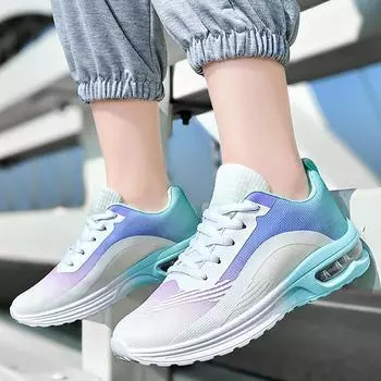 Женская дышащая сетчатая повседневная спортивная обувь, кроссовки для занятий спортом на открытом воздухе, кроссовки для мам, кроссовки для девочек и студентов на воздушной подушке, размеры 36-42 36