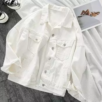 Женская джинсовая модная куртка