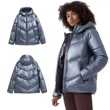 Женская джинсовая пушистая куртка 4F H4Z22 KUDP010 M M синий