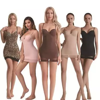 Женская европейская утягивающая юбка, утягивающая живот, талию, утягивающую юбку, поддерживающую грудь, утягивающую юбку после родов M чёрный