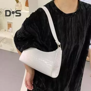 Женская фактурная сумка на одно плечо из искусственной кожи большой емкости, однотонная, повседневная, на молнии, женская, для девочек, сумка-хобо, кошелек золотистый