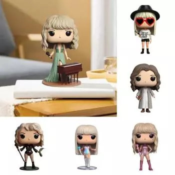 Женская фигурка певицы с большой головой для девочек, статуя из смолы, модель фигуры, скульптура, украшение, игрушка для домашнего офиса, украшение для рабочего стола, подарок на память для любителей музыки W