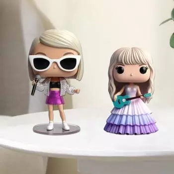 Женская фигурка певицы с большой головой для девочек, статуя из смолы, модель фигуры, скульптура, украшение, игрушка для домашнего офиса, украшение для рабочего стола, подарок на память для любителей музыки W