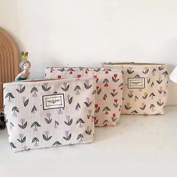 Фиолетово-красная косметичка для вельвета, косметичка для женщин, дорожная сумка для хранения, чехол для телефона на молнии фиолетовый