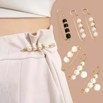 Женская фиксированная антибликовая пряжка для утяжки талии Брошь для джинсов Изменение талии Маленькие булавки Костюмная пряжка для утяжки талии Юбка Многостильное