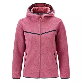 Женская флисовая куртка Polar, теплая флисовая куртка для отдыха на открытом воздухе с эластичным капюшоном, трикотажная флисовая куртка для бега и альпинизма L