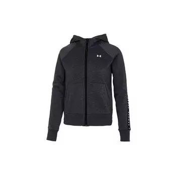 Женская флисовая куртка с капюшоном и молнией во всю длину Under Armour, серая 1328859-002 S