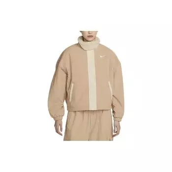 Женская флисовая куртка с вышитым логотипом Nike и воротником-воронкой Верхняя одежда цвета лотоса DQ6847-200 M