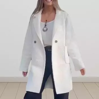 Женская флисовая куртка Yousheng с застежкой на пуговицы, пушистое платье-пальто, однотонное плюшевое теплое пальто средней длины для офисных вечеринок, путешествий M хаки