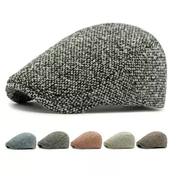 Женская фуражка весна осень зима берет мужская британская ретро шляпа маляра синий