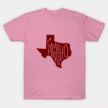 Женская футболка Амарилло Техас Красная краска Принт Харадзюку Каваий Футболка Летняя с коротким рукавом Женская футболка Топ S