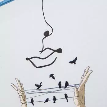 Женская футболка Biggdesign Faces Hope