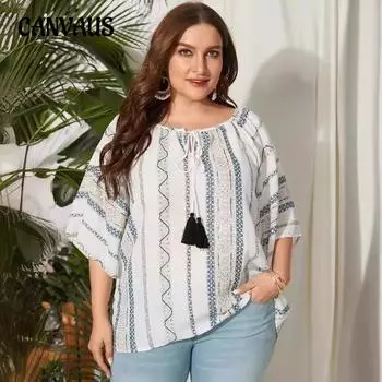 Женская футболка больших размеров из хлопка и льна, свободные тонкие топы в стиле ретро XL синий