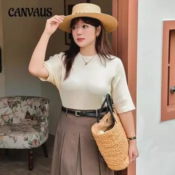 Женская футболка больших размеров с половиной высоким воротом, внутренняя футболка с короткими рукавами, верх, весенний свободный низ, трикотаж XL чёрный