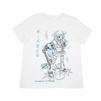 Женская футболка большого размера Kawaii Goth Harajuku Music Girl Print Black Crop Top Short Sleeve Женские футболки Y2k Mujer Grunge Kpop S