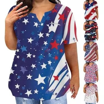 Женская футболка большого размера, повседневный топ с карманами и V-образным вырезом с короткими рукавами XXXXL чёрный