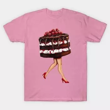 Женская футболка Cake Walk с принтом Харадзюку, кавайная футболка, летняя футболка с коротким рукавом, женская футболка, топ S