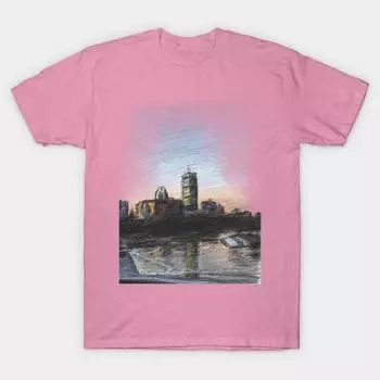 Женская футболка Charles River Esplanade 5 с принтом Харадзюку Каваий Футболка Летняя с коротким рукавом Женская футболка Топ S