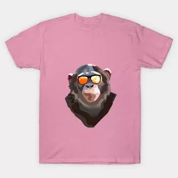 Женская футболка Cool Monkey с принтом Харадзюку Кавайная футболка Летняя футболка с коротким рукавом Женская футболка Топ S розовый