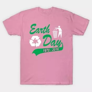 Женская футболка День Земли 2016 Принт Харадзюку Каваий Футболка Летняя с коротким рукавом Женская футболка Топ S розовый