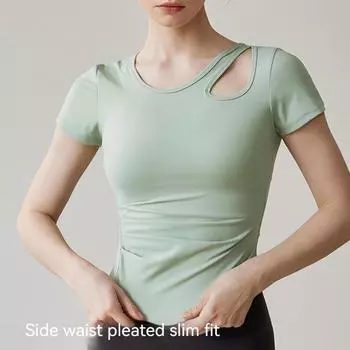 Женская футболка для фитнеса S зелёный