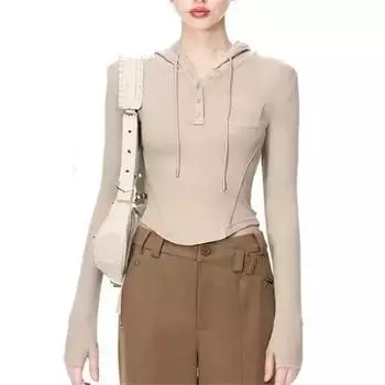 Женская футболка для йоги и фитнеса в европейском и американском стиле, новая эластичная, шесть цветов, облегающая футболка с нитью Fishbone S чёрный