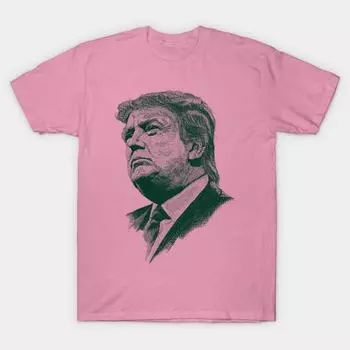 Женская футболка Дональд Джон Трамп Принт Харадзюку Кавайная футболка Летняя футболка с коротким рукавом Женская футболка Топ S розовый