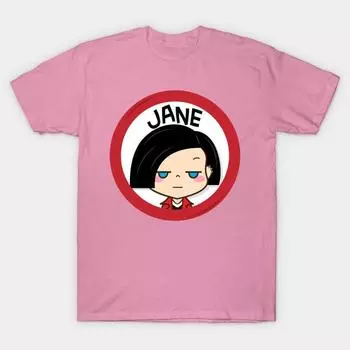 Женская футболка Джейн Лейн с принтом Харадзюку Каваий Летняя футболка с коротким рукавом Женская футболка Топ S