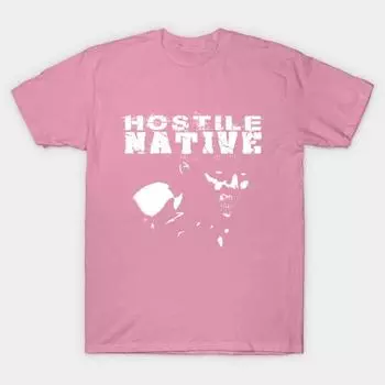 Женская футболка Hostile Native с принтом Харадзюку, кавайная футболка, летняя футболка с коротким рукавом, женская футболка, топ S розовый