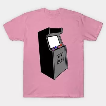 Женская футболка Игровой автомат Принт Харадзюку Каваий Футболка Летняя с коротким рукавом Женская футболка Топ S розовый