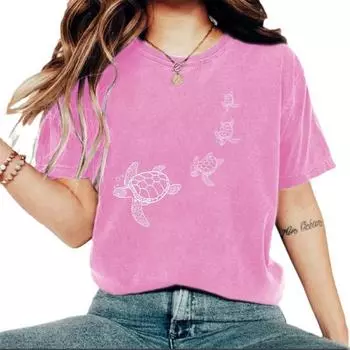 Женская футболка из плотного хлопка в стиле ретро с эффектом потертости, футболка унисекс с принтом M