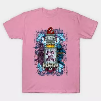 Женская футболка Jinx The Loose Cannon с принтом Харадзюку, кавайная футболка, летняя футболка с коротким рукавом, женская футболка, топ S розовый