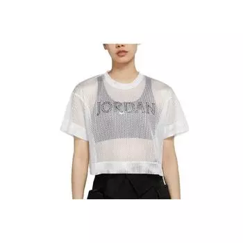 Женская футболка Jordan Sporty Mesh с коротким рукавом, белая CZ1892-100 XXL