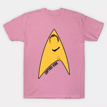 Женская футболка Капитан Кирк Принт Харадзюку Каваий Футболка Летняя Футболка с коротким рукавом Женская футболка Топ S розовый