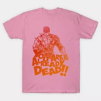 Женская футболка Кенширо Принт Харадзюку Каваий Футболка Летняя Футболка с коротким рукавом Женская футболка Топ S розовый