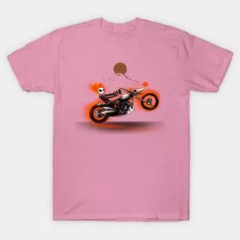 Женская футболка Кошмарный Всадник Принт Харадзюку Каваий Футболка Летняя с коротким рукавом Женская футболка Топ S розовый