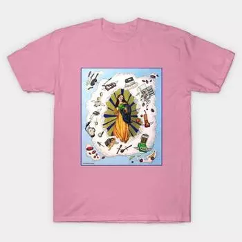 Женская футболка Кухонная Мадонна Принт Харадзюку Каваий Футболка Летняя с коротким рукавом Женская футболка Топ S розовый