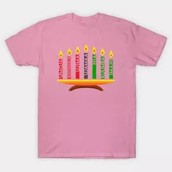 Женская футболка Kwanzaa Candles Holiday Harajuku Print Kawaii Футболка Летняя с коротким рукавом Женская футболка Топ S