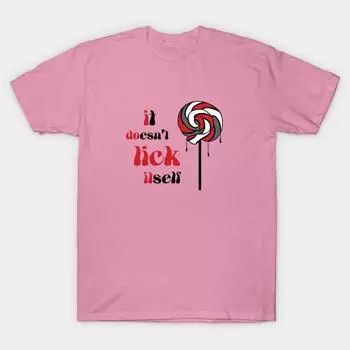 Женская футболка Lick It с принтом Харадзюку, кавайная футболка, летняя футболка с коротким рукавом, женская футболка, топ, футболка S розовый