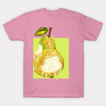 Женская футболка Livin On A Pear с принтом Харадзюку, кавайная футболка, летняя футболка с коротким рукавом, женская футболка, топ S