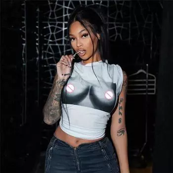 Женская футболка Модные хлопковые топы с круглым вырезом и коротким рукавом с принтом сердца L белый